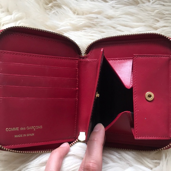 Comme does Garçons red wallet with coin holder - Picture 3 of 5